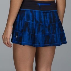 Lululemon Pace Setter Skirt Sz 6 Royal Blue Black